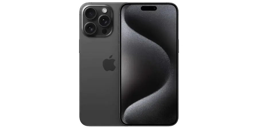 Apple iPhone 16 Pro Max in black color with triple camera design showcasing sleek modern smartphone technology